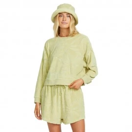 Billabong Felpa Giro Spugnetta Verde Donna