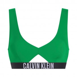 Calvin Klein Bikini Top Bralette Verde Donna