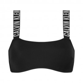 Calvin Klein Bikini Top Fascia Logo Nero Donna