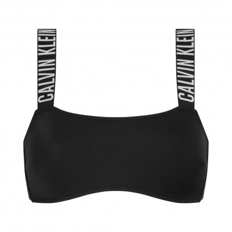 Calvin Klein Bikini Top Fascia Logo Nero Donna
