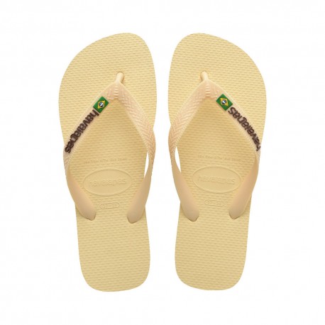 Havaianas Brasil Logo Beige - Infradito Mare Donna