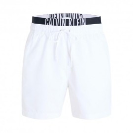 Calvin Klein Costume Boxer Logo Lung Media Bianco Uomo
