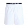 Calvin Klein Costume Boxer Logo Lung Media Bianco Uomo