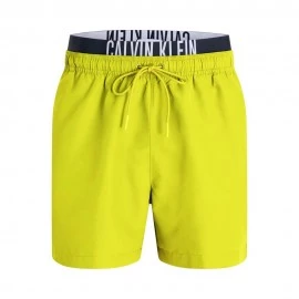 Calvin Klein Costume Boxer Logo Lung Media Lime Uomo