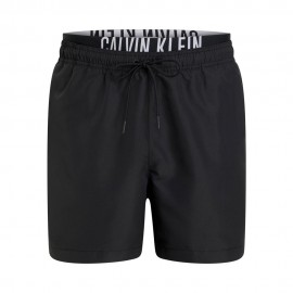 Calvin Klein Costume Boxer Logo Lung Media Nero Uomo