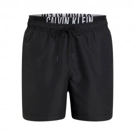 Calvin Klein Costume Boxer Logo Lung Media Nero Uomo