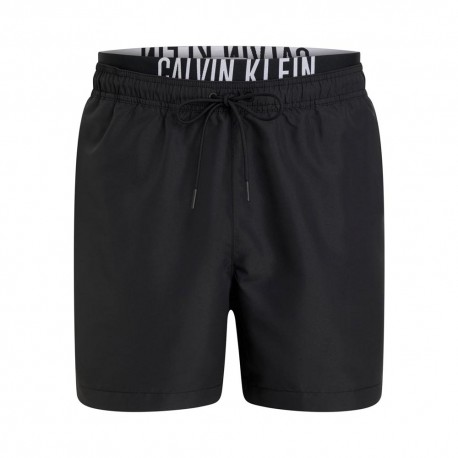 Calvin Klein Costume Boxer Logo Lung Media Nero Uomo