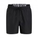 Calvin Klein Costume Boxer Logo Lung Media Nero Uomo