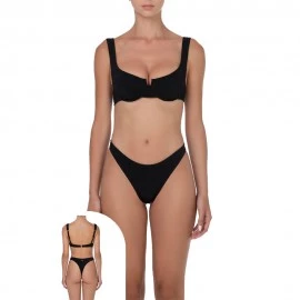 Effek Bikini Triangolo Con Ferretto Nero Donna
