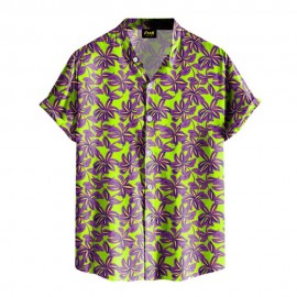 Effek Camicia Mezze Maniche Verde Uomo