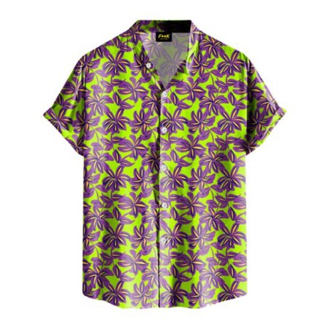 Effek Camicia Mezze Maniche Verde Uomo