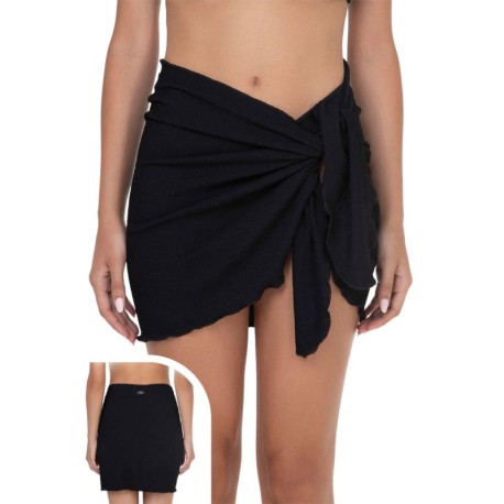 Effek Gonna Pareo Pareo Corta Nero Donna
