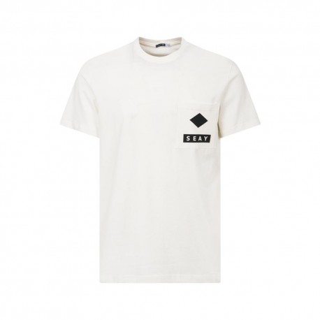 Seay T-Shirt Laysan Logo Back Bianco Uomo