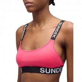 Sundek Bralette Logo Fuxia Donna