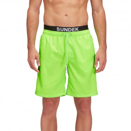 Sundek Costume Boxer Lungo Elastico Parlato Lime Uomo