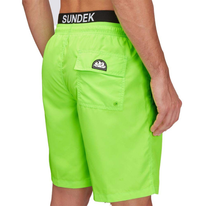 Sundek Costume Boxer Lungo Elastico Parlato Lime Uomo