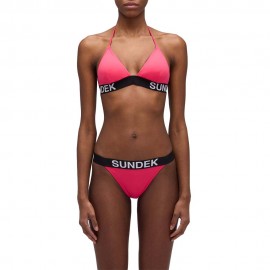 Sundek Costume Slip Logo Parlato Fuxia Donna