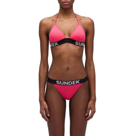 Sundek Costume Slip Logo Parlato Fuxia Donna