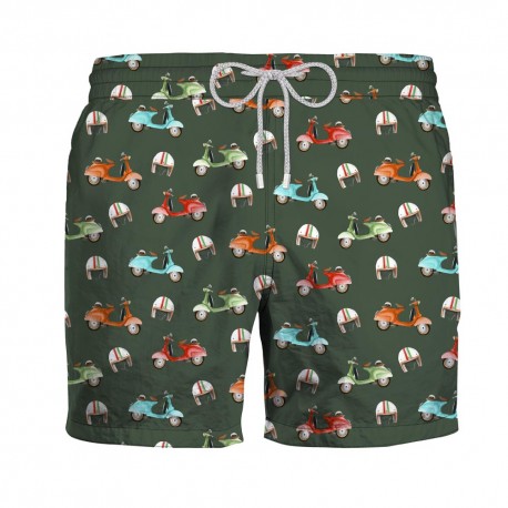 Zeybra Costume Boxer Scooter Verde Uomo