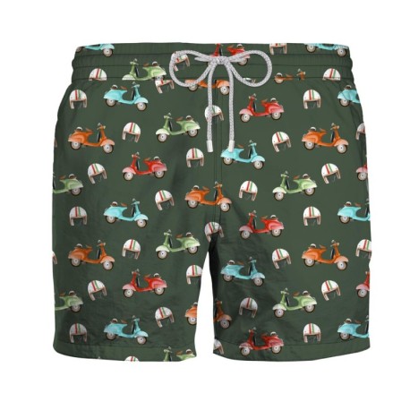 Zeybra Costume Boxer Scooter Verde Uomo