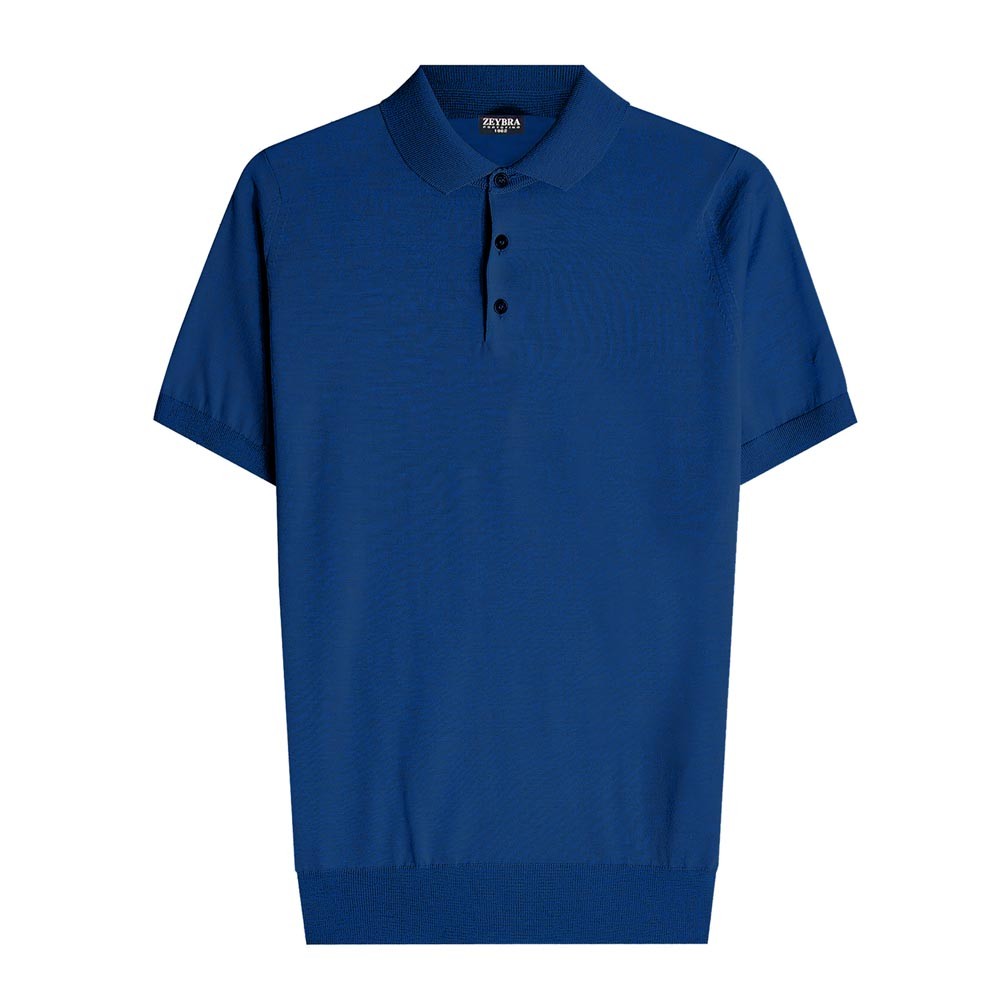 Image of Zeybra Polo Maniche Corte In Maglia Inchiostro Uomo XL cod068