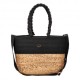 Hat You Borsa Pochette Rafia Nero Donna