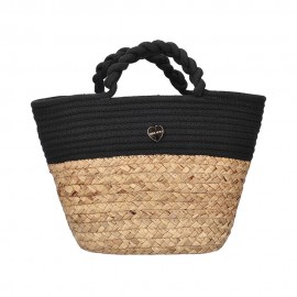 Hat You Borsa Pochette Rafia Piccola Nero Donna