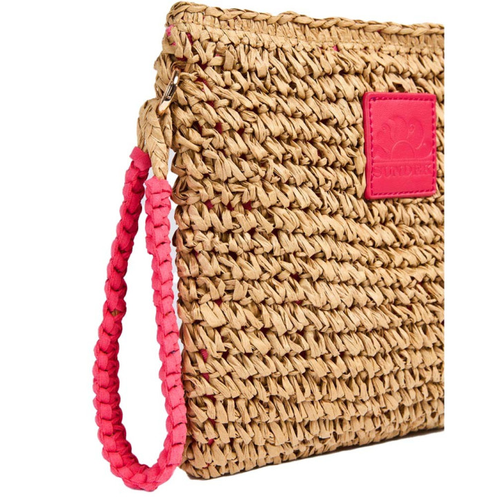 Sundek Pochette Rafia Fuxia Donna