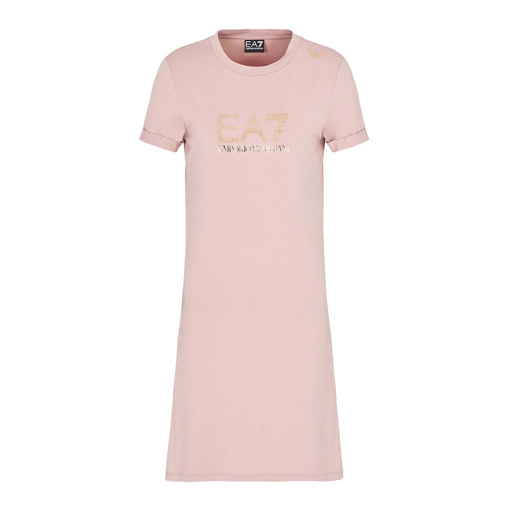 Image of Ea7 Abito Da Spiaggia Copricostume Logo Rosa Donna L cod068