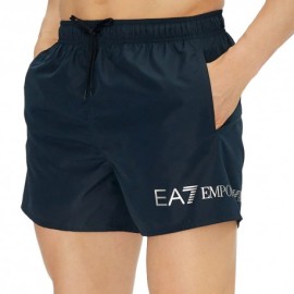 Ea7 Costume Boxer Logo Piccolo Blu Uomo