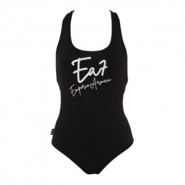 Ea7 Costume Intero Big Logo Nero Donna