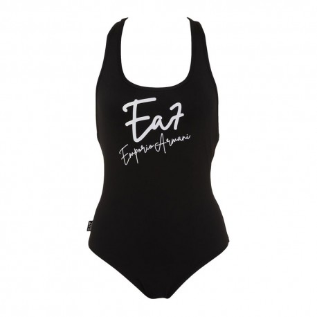 Ea7 Costume Intero Big Logo Nero Donna