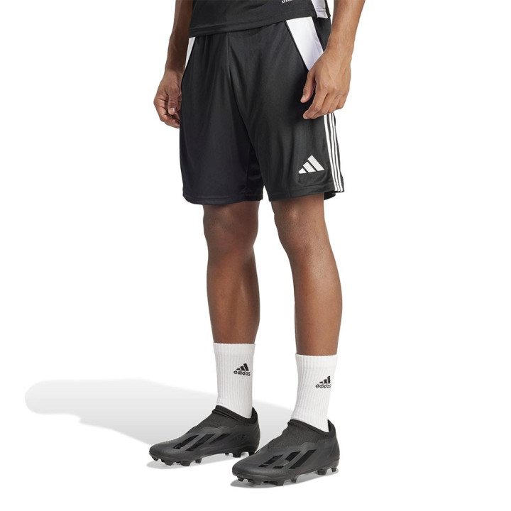 ADIDAS Pantaloncini Calcio Tiro24 Nero Bianco Uomo