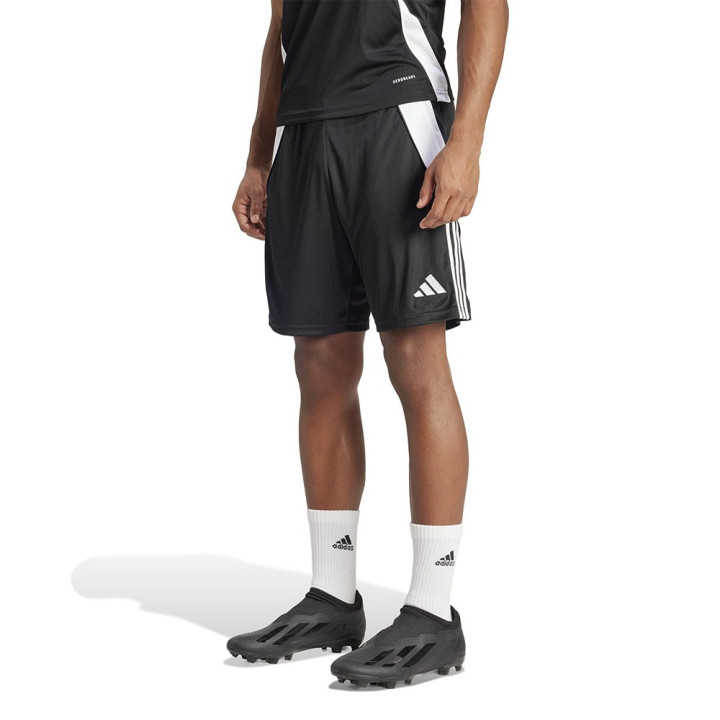 ADIDAS Pantaloncini Calcio Tiro24 Nero Bianco Uomo