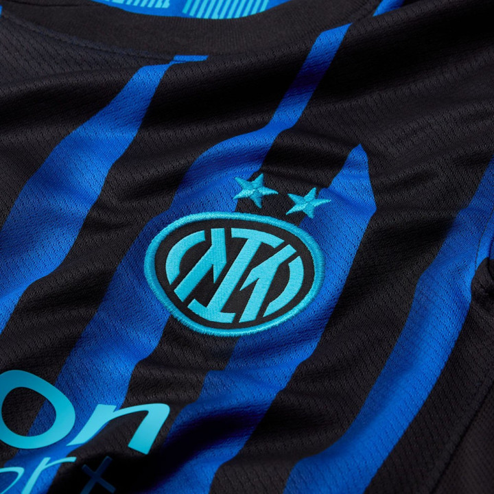 Nike Maglia Maniche Corte Inter Home 25 26 Nero Azzurro Bambino