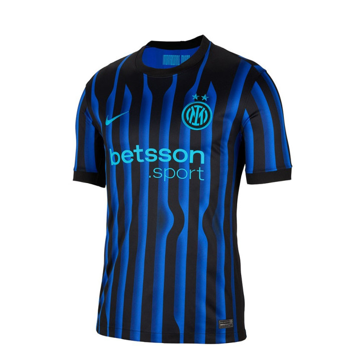 Nike Maglia Maniche Corte Inter Home 25 26 Nero Azzurro Uomo