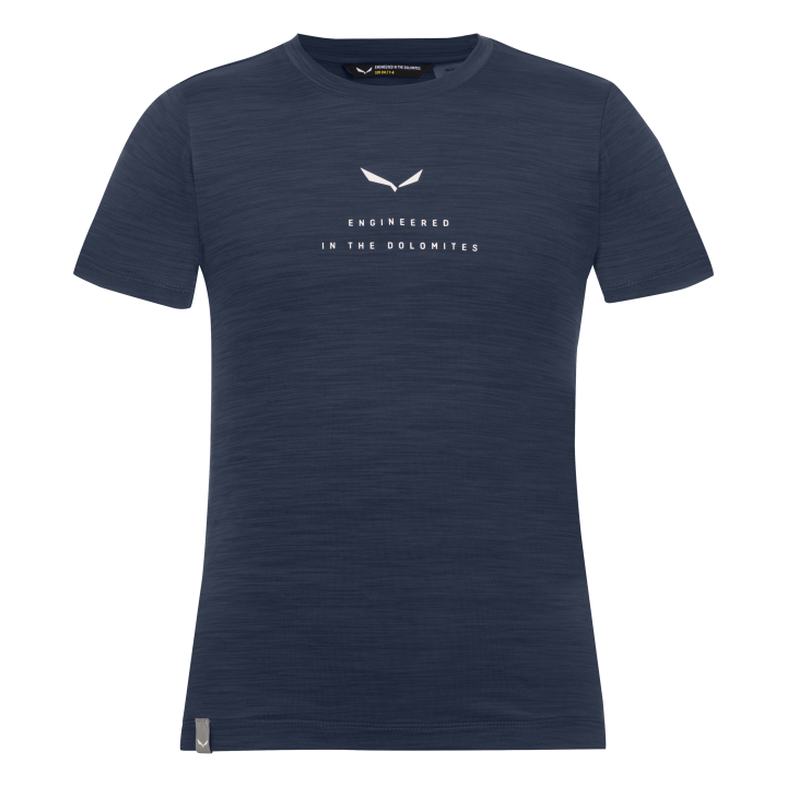 Salewa T-Shirt Eagle Dry Navy Blazer Melange Bambino