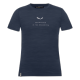 Salewa T-Shirt Eagle Dry Navy Blazer Melange Bambino