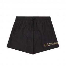 Ea7 Costume Boxer Logo Piccolo Nero Uomo