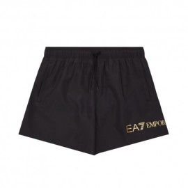 Ea7 Costume Boxer Logo Piccolo Nero Uomo