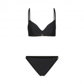 Ea7 Bikini Piquet Blu Donna