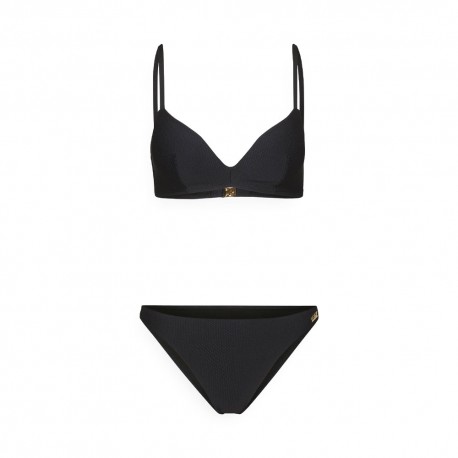 Ea7 Bikini Piquet Blu Donna