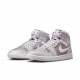 Nike Air Jordan 1 Mid Grigio/Bianco  - Sneakers Donna