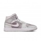 Nike Air Jordan 1 Mid Grigio/Bianco  - Sneakers Donna