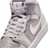 Nike Air Jordan 1 Mid Grigio/Bianco  - Sneakers Donna
