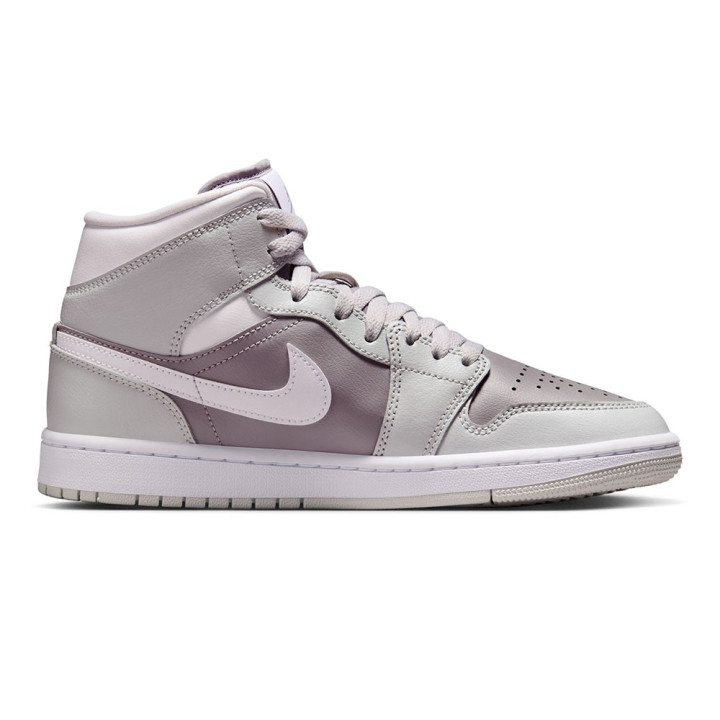 Nike Air Jordan 1 Mid Grigio/Bianco  - Sneakers Donna
