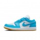 Nike Air Jordan 1 Low Bianco/Azzurro  - Sneakers Donna