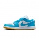 Nike Air Jordan 1 Low Bianco/Azzurro  - Sneakers Donna