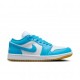 Nike Air Jordan 1 Low Bianco/Azzurro  - Sneakers Donna