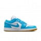 Nike Air Jordan 1 Low Bianco/Azzurro  - Sneakers Donna